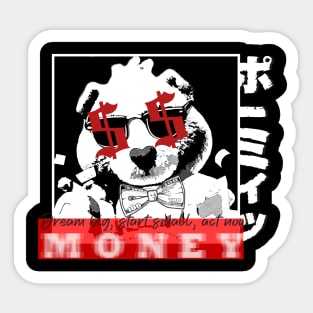 money teddy Sticker